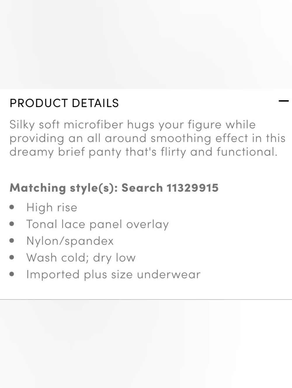 Torrid Microfiber High-Rise Brief 360 Smoothing Panty Size 00 - Picture 5 of 5